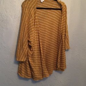 Mustard stripped knit Lindsay Lularoe